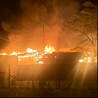 Incêndio destrói centro religioso de Tijucas