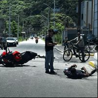 Filho de vereador sofre acidente de moto