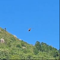 Turista a mal na subida do Morro do Macaco e é resgatado de helicóptero