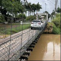 Ponte pênsil será interditada a partir de segunda