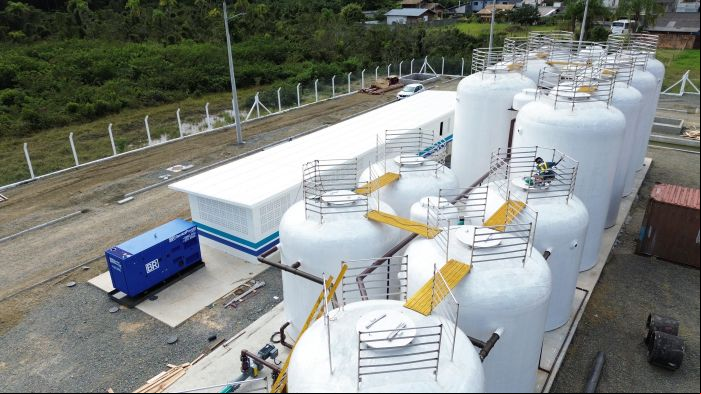 Estação de tratamento de esgoto foi inaugurada em 2024 (Foto: Divulgação/Alesson Padilha/Prefeitura de Penha)