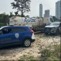 Flagrante de poluição do rio Perequê acaba em prisão e multa