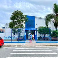 Mural com peixinho e ondas transforma creche em Itajaí