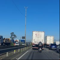 Segunda-feira começa com lentidão na BR 101