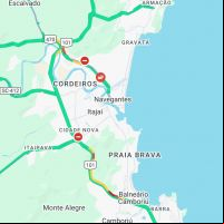 Acidentes e obras causam congestionamento em Itajaí, Balneário Camboriú e BR 101