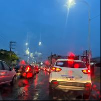 Balneário Camboriú tem centro congestionado e BR 101 com lentidão nos dois sentidos