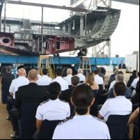 Estaleiro inicia construção da terceira fragata da Marinha em Itajaí