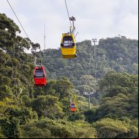 Parque Unipraias aposenta bondinhos e reabre com cabines do escritório da Ferrari